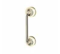FytStycale Cabinet Handle Suction Cup Door Handle Cabinet Pull Grab Bar with Strong Vacuum Hold Ergonomic Curved Bow PET Silicone for Smooth Surfaces Suitable, Milk Silver