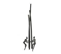 FytStycale Cast Iron Black Iron Figurine Sculptural Abstract Climbing Sculpture Conversation Starter Abstract Climbing Figures for Office, Entryway, Sample Room