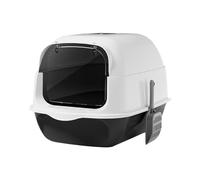 FytStycale Cat, Enclosed Litter Tray, Hood, Large, Spacious, PP Material, Easy Cleaning, for Indoor Use, Cat Lovers, Training, Black