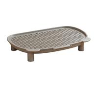 FytStycale Cat Litter Ramp with Raised Edge, Non-slip Foot Protection And Removable Hollow Pedal with Double Structure for Kittens And Older Cats, Gray