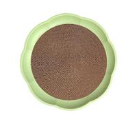 FytStycale Cat Scratch Pad Round Cat Scratcher Lounge Board Replacement Cardboard Core Protector with Corrugated Surface Suitable for Home, Green