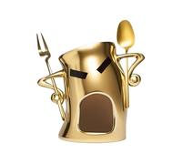 FytStycale Ceramic Chocolate Fondue Mug, Personal Creative Chocolate Fondue Set, Chocolate Melting Cup, Fondue Cup Set, Melting Chocolate Mug for Candy Snack Chocolate Butter Cheese, Gold, 200ml