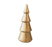 FytStycale Christmas Tree As A Desk Decoration And Small Statue Artificial Fir Tree Made of Wood with A Novel Design Suitable for The Holidays at Home, Multi, Gold 10x10x24cm