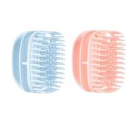 FytStycale Compact Shampoo Brush for Massaging The Scalp, Usable on Dry Or Wet Hair. Practical and Comfortable Washing Brush, Pink and Blue
