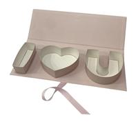 FytStycale Decorative Flower Shaped Empty Gift Box, Practical Cardboard Letter Shaped Fillable Gift Box, Ideal for Weddings, Pink