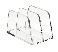 FytStycale Desktop Mail Organizer Compact Slotted File Holder Space Saving Acrylic Letter Holder for Home Office
