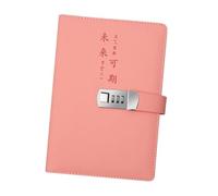 FytStycale Diary with Lock Locking Journal Lockable Travel Diary, Personal Password Lock Diary, Locked Diary Notebook for Office, Men, Pink