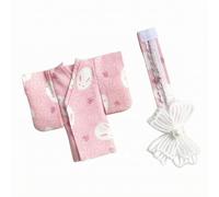 FytStycale Doll Kimono Set Wrap-Front Japanese-Style Doll Robe Outfit Textile Toy Clothing
