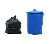 FytStycale Doll Miniature Trash Bag 1/64 Garbage Can Model Resin Refuse Sack Miniature Waste Bag Accessory Authentic Detailing Suitable for Railway Diorama, 0.85cm blue
