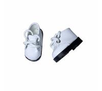 FytStycale Doll Shoes, Boots, Lace-Up Shoes, Trainers, Ballerina Made of PU, Realistic Details for Versatile Outfits for 15 cm Dolls and 1/6 BJD for Decor, White, Shiny