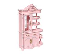 FytStycale Dollhouse Wardrobe in 1:12 Scale, Double-sided Folding Screen, Mini Shelf
