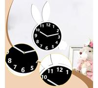 FytStycale Easter Wall Clock, Wall Clock, Acrylic, Silent, Decorative Table Clock with Cute Motif As A Stylish Ornament for Children's Room Or, Multi, 20cm
