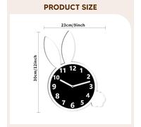 FytStycale Easter Wall Clock, Wall Clock, Acrylic, Silent, Decorative Table Clock with Cute Motif As A Stylish Ornament for Children's Room Or, Multi, 30cm