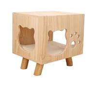 FytStycale Elevated Cat House, Elevated Cat Lounge with Interactive Foot Exercises And