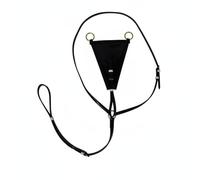 FytStycale Equestrian Chest Strap Triangle Front Breastplate Horse Martingale Adjustable Sections Glossy Finish Suitable for Everyday Riding Schooling Hacking , Black