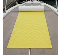 FytStycale EVA Foam Deck Pad Customizable Trimmable EVA Deck Sheet Cushioned Non Slip Traction Mat for Recreational Vehicle Van, Yellow, 240 60 0.4cm