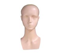 FytStycale Female Mannequin Head Display Stand with Shoulder Bald Manikin Head for Hat Eyeglasses Styling Props Made of PP Material Suitable for Sa, Skin