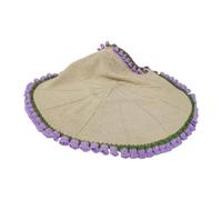 FytStycale Flower Blanket Crochet Kit Craft Knitting Set Gift Handmade Beginners Starter Versatile Hand Knitting DIY Crochet Starter Kit, Khaki White Purple