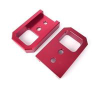 FytStycale Front Tow Hook Bracket Angled Edges Edges Rectangular Cutout Pair of Tow Hook Brackets , Red