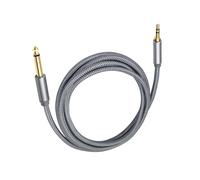 FytStycale Guitar Audio Cable Aux Cord Mono to Stereo Male to Male Copper Conductivity Shielded Extension Suitable for Daily Use Audio Interfaces Mixers, 4.6m