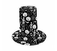 FytStycale Halloween Top Hat Cosplay Orange Checkered Top Brightly Colored Hat Colors Headwear for Costume Party, B495-1046, M 56-60cm