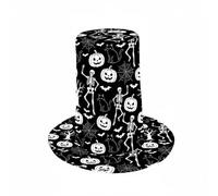 FytStycale Halloween Top Hat Cosplay Orange Checkered Top Brightly Colored Hat Colors Headwear for Costume Party, B495-1046, S 53-55cm