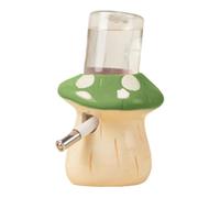 FytStycale Hamster Water Bottle, Ceramic Pet Drinking Bottle, Mushroom Shaped with Stainless Steel Stand And Leakproof Nozzle for Chinchillas, And Marin, green