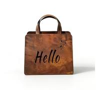 FytStycale Handbag Planter with Curved Handle Rusted Handbag Planter Greeting bagShaped Flower Pot for Courtyard