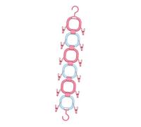 FytStycale Hanging Doll Organizer, Space-Efficient Display Unit for Closet Use, Pink Blue