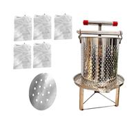 FytStycale Household Large Honey Presser for Grape Crushing and Olive Oil Production, 5 Filtration Meshes