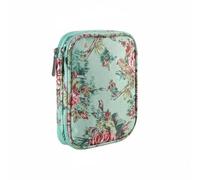 FytStycale Knitting Storage Pouch Crochet Hook Case Organizer Bag Holder With That Fits Backpacks And Luggage Suitable for travel commuting crafting meetups home organization, Green Peony