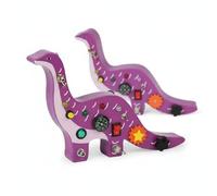 FytStycale Learning Board Wooden Busy Board Activity Board Sensory Board With Dino Theme Screws And Gears For Cognitive Growth Suitable for preschool classrooms, Brachiosaurus Board