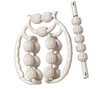 FytStycale Leg Roller Muscle Massager with 15 Circular Leg Clamp Non Slip Handle EVA And PP Material Suitable for Athletes Pilates Indoor Sports Y, white