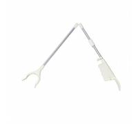 FytStycale Long Handled Shoe Spoon Grabber No Bending Reacher Grabber with Shoe Lightweight Versatile Reaching Assistance for Women Workers, White, Foldable