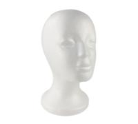 FytStycale Mannequin Head Lightweight Foam Display Stand Female Male Model Long Neck Holder for Hairpieces Glasses Hats Suitable for Salons Home Travel, B