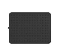 FytStycale Mat Silicone Pet Mat Pet Feeding Pad Pet Placemat With Stable Flat Design To Define A Clean suitable for feeding areas resting spots organized pet zones, Black
