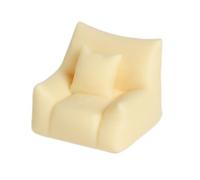 FytStycale Miniature Doll Sofa Dollhouse Armchair Tiny Sofa Model Scale Furniture Accessory With Built In Pillow For Creative Play Collecting Dioramas Suitable, Apricot