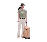 FytStycale Miniature Figurine of A Girl Pulling A Suitcase, Ideal for Architectural Decoration And DIY Dioramas. Garden Accessories, 1 to 18