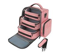 FytStycale Nail Polish Organizer Large Capacity Storage Case Portable Manicure Tools Bag Holds 72 Bottles with Removable Oxford Cloth Suitable for, Pink