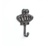 FytStycale Ornate Wall Hook Iron Hook with Screws Single Wall-Installed Hooks for Bedroom, Closet, European and American Style, Crown Single Hook, Model 7670