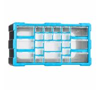 FytStycale Parts Organizer Cabinet Heavy Duty Organizer with Transparent Front Drawers Hardware Storage Cabinet for Workshop, Garage, Workbench, Blue