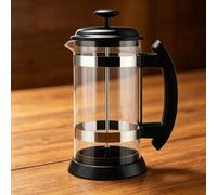 FytStycale Plunger Pot Coffee Maker Multi-Function Glass Coffee Plunger Easy to Use Tea Press Pot for Home, Black