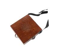 FytStycale Portable Cajon Drum Wooden Hand Drum Percussion Instrument Tambourine Shaker Innovative Rotatable Design Handmade Wood Suitable for Beginners Music Le, Square Brown