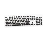 FytStycale Pudding Keycaps Set, Retro Typewriter Style Gaming Keycaps, Double Layer PBT Material with Transparent Layer for Mechanical Keyboards, black