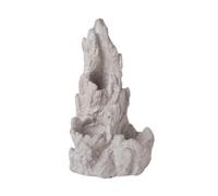 FytStycale Reptile Hiding Rock Artificial Stone Hide Cement Animal Shelter Terrarium Decoration with Non Slip Base Suitable for Bearded Dragon Gecko Pet E, Gray White
