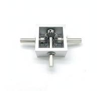 FytStycale Right Angle Gearbox 90 Degree Gear Converter Easy to Install Machine Part, 1 1 Bevel Gear Reducer, One Input Two Output, Circlip Fixed, 8mm