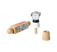 FytStycale Rotating Wooden Building Blocks with Animals: An Educational Toy for Children with Sensory Elements And Play, Monkey