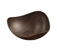FytStycale Serving Bowl, Dried Fruit Dish, Simple Decoration, Creative Appetizer Plate, Serving Tray for Fruit, Cakes, Sandwiches, Table, Dark Brown