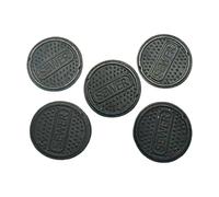 FytStycale Set of 5 Miniature Manhole Covers at 1/64 Scale, Decoration And Diorama Accessories for Amateurs, Representing.., Style A