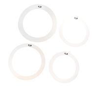 FytStycale Set of Bass Drum Control Rings for Various Sizes, White, 12'' 13'' 14'' 16''